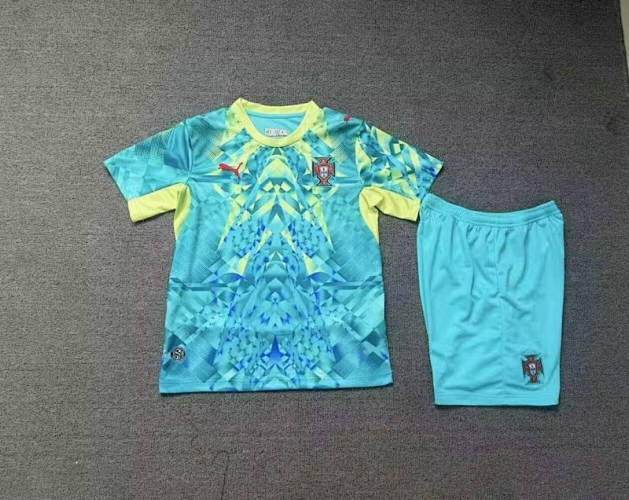 26-27 Portugal Goalkeeper Kids Cheap Soccer Jerseys