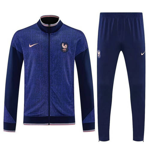 25-26 France Long sleeves Training Soccer Suit