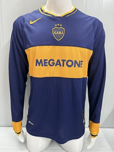 06-07 Boca Juniors Home Long Sleeves Retro Cheap Soccer Jerseys