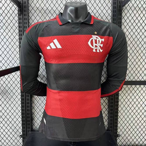 26-27 Flamengo Home Long Sleeve Player Version Cheap Soccer Jerseys
