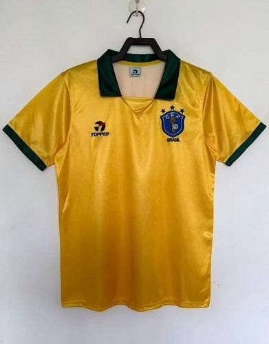 1988 Brazil Home Retro Cheap Soccer Jerseys