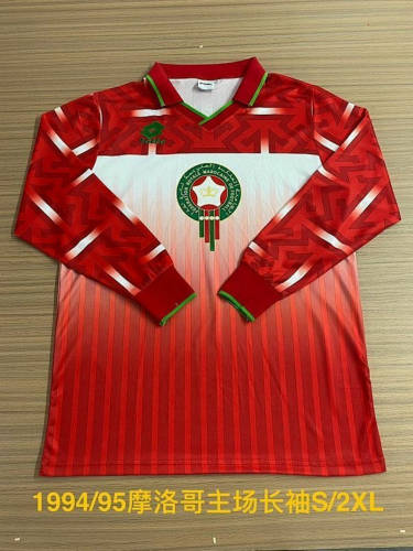 1994 Morocco Home Long Sleeves Retro Cheap Soccer Jerseys