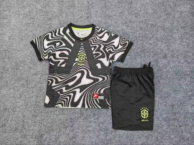 26-27 Brazil Goalkeeper Kids Cheap Soccer Jerseys