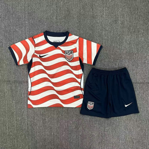 26-27 USA Home Kids Cheap Soccer Jerseys 