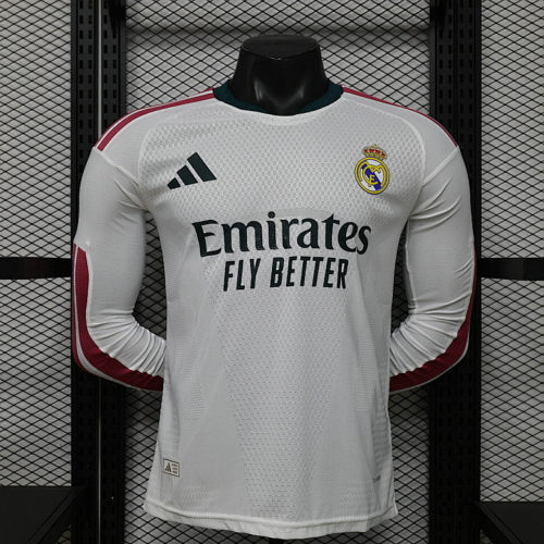 26-27 Real Madrid Home Long Sleeve Cheap Soccer Jerseys