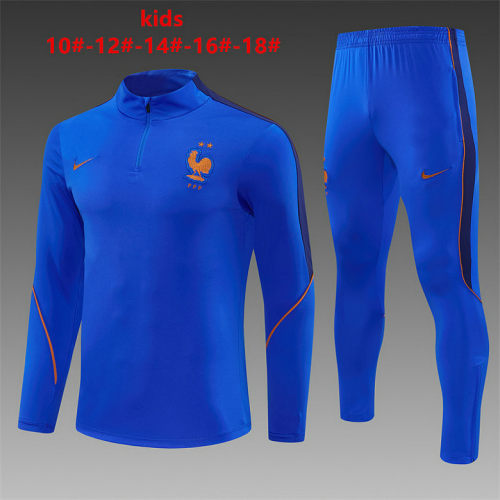 2025 France Kids Long Sleeve tracksuit