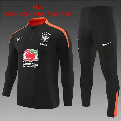 2026 Brazil Kids Long Sleeve tracksuit