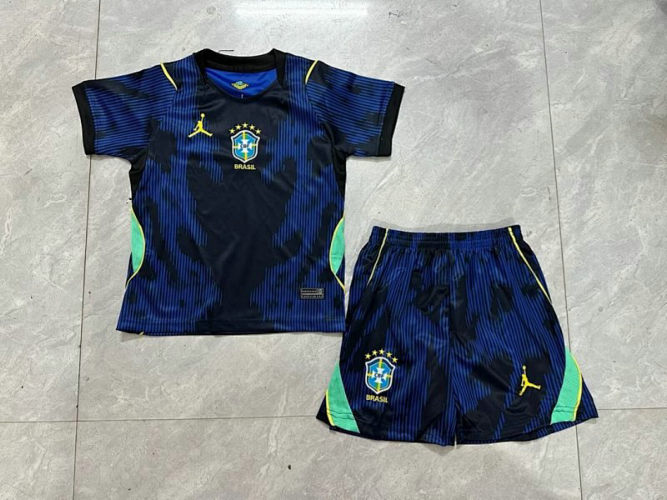 26-27 Brazil Away Kids Cheap Soccer Jerseys