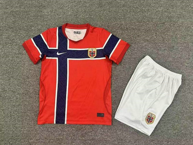 2026 Norway Home Kids Cheap Soccer Jerseys