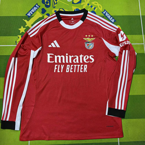 Benfica Home Long Sleeve Cheap Soccer Jerseys