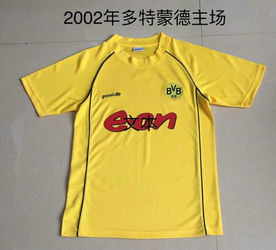 2002 Dortmund Retro Home Soccer Jerseys