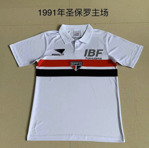 1991 Sao Paulo Home Retro Soccer Jerseys