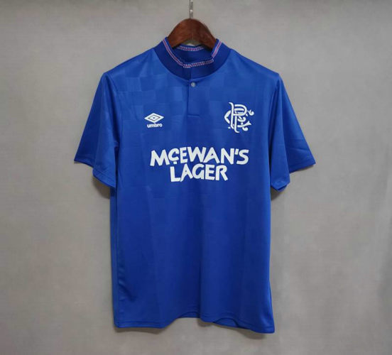 87-90 Rangers Home Retro Soccer Jerseys