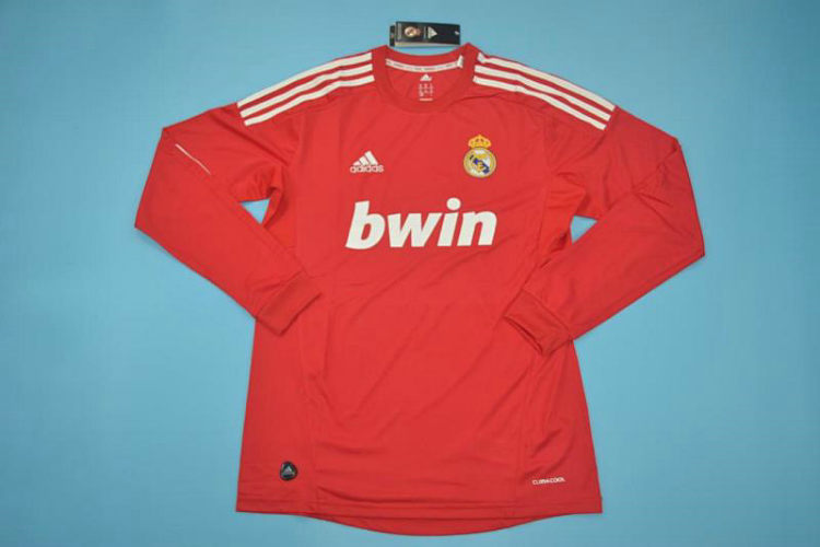 re-al ma-drid 11-12 red Away long sleeve
