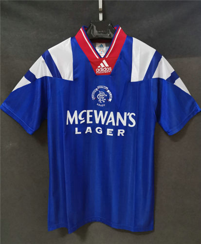 92-94 Rangers Home Retro Soccer Jerseys