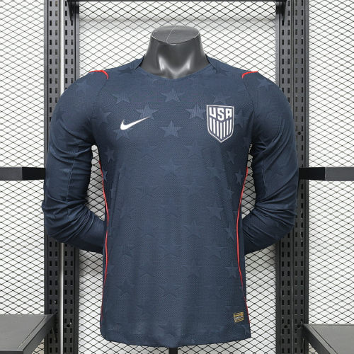 2026 United States Away Long Sleeve Player Version Cheap Soccer Jerseys