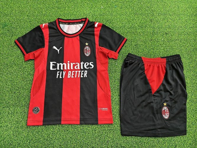 26-27 AC Milan Home Kids Cheap Soccer Jerseys