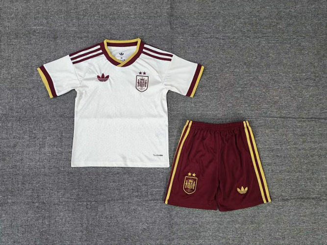 26-27 Spain Away Kids Cheap Soccer Jerseys and shorts