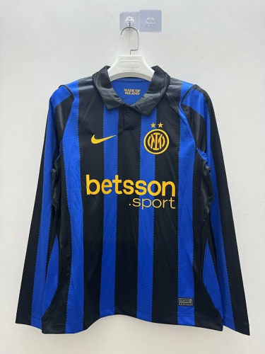 26-27 Inter Milan Home Long Sleeve Cheap Soccer Jerseys