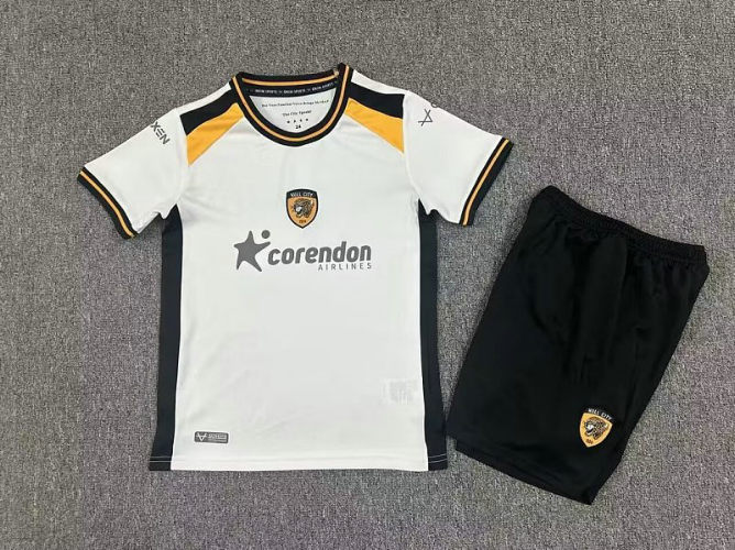 26-27 Hull City Home Kids Cheap Soccer Jerseys and shorts