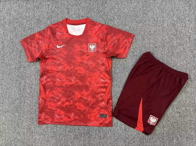 2026 Poland Away Kids Cheap Soccer Jerseys