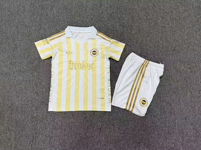 26-27 Fenerbahce Away Kids Cheap Soccer Jerseys and shorts