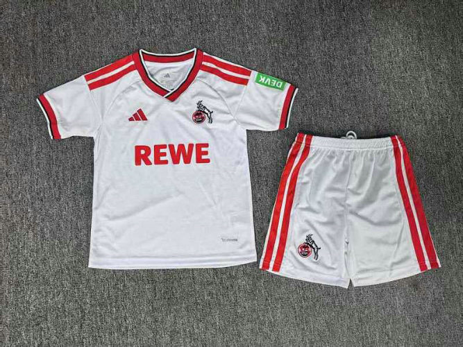 26-27 Koln Home Kids Cheap Soccer Jerseys and shorts