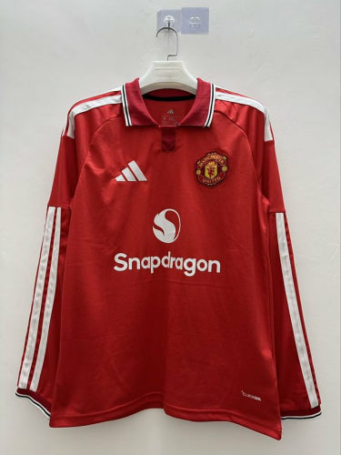 26-27 Man United Home Long Sleeve Cheap Soccer Jerseys 