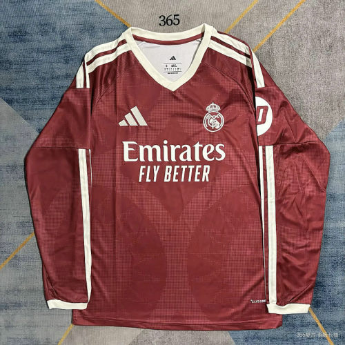 26-27 Real Madrid Third Long Sleeve Cheap Soccer Jerseys 