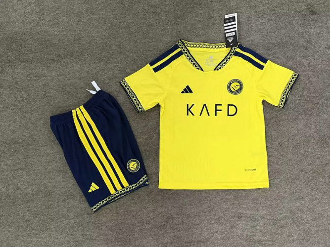 26-27 Al-Nassr Home Kids Cheap Soccer Jerseys and shorts