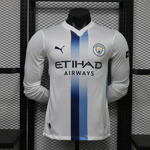 26-27 Manchester City Away Long Sleeve Player Version Cheap Soccer Jerseys
