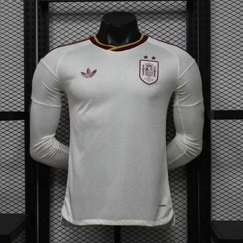 2026 Spain Away Player Long Sleeve Cheap Soccer Jerseys