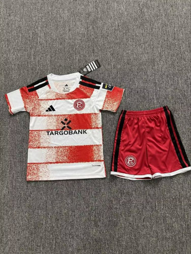 26-27 Dusseldorf Home Kids Cheap Soccer Jerseys and shorts