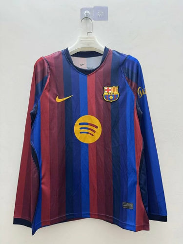 26-27 Barcelona Home Long Sleeve Cheap Soccer Jerseys