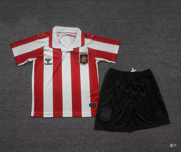 26-27 Sunderland Home Kids Cheap Soccer Jerseys and shorts