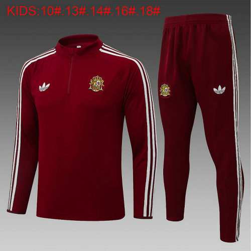 2026 Spain Kids Long Sleeve tracksuit