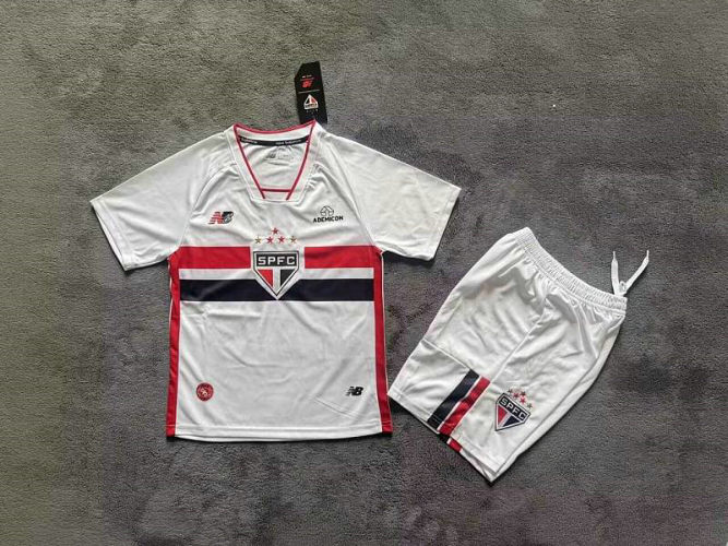 26-27 Sao Paulo Home Kids Cheap Soccer Jerseys