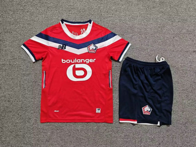 26-27 Lille Home Kids Cheap Soccer Jerseys and shorts