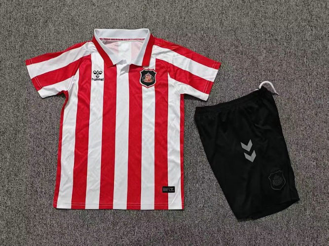 26-27 Sunderland Home Kids Cheap Soccer Jerseys and shorts