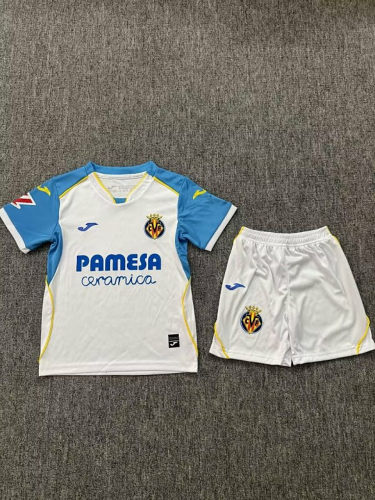 26-27 Villarreal Away Kids Cheap Soccer Jerseys and shorts