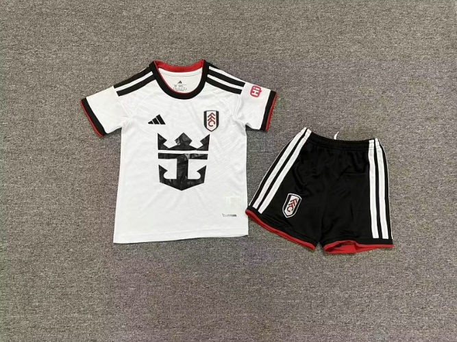 26-27 Fulham Home Kids Cheap Soccer Jerseys and shorts