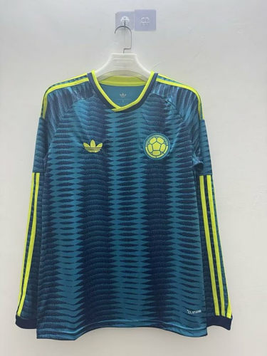 26-27 Colombia Away Long Sleeve Cheap Soccer Jerseys