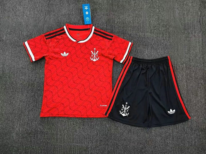 26-27 Flamengo Third Kids Cheap Soccer Jerseys and shorts
