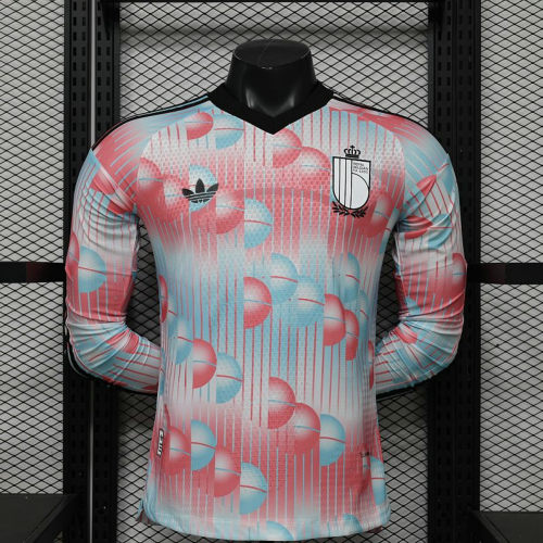 26-27 Belgium Away Long Sleeve Player Version Cheap Soccer Jerseys