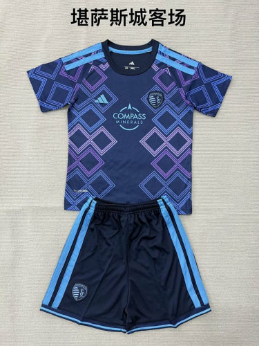 26-27 Kansas City Away Cheap Soccer Jerseys and Shorts