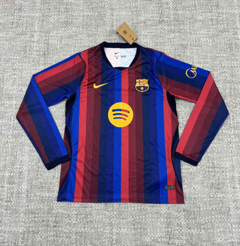 26-27 Barcelona Home Long Sleeve Cheap Soccer Jerseys