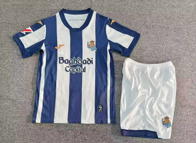 26-27 Real Sociedad Home Kids Cheap Soccer Jerseys