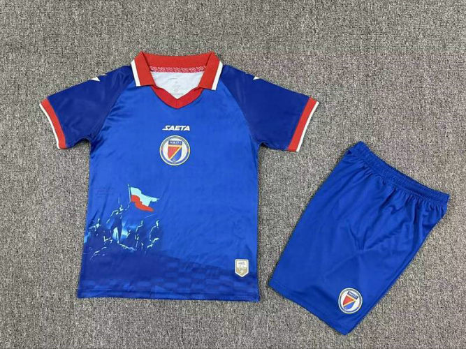 2026 Haiti Home Kids Cheap Soccer Jerseys