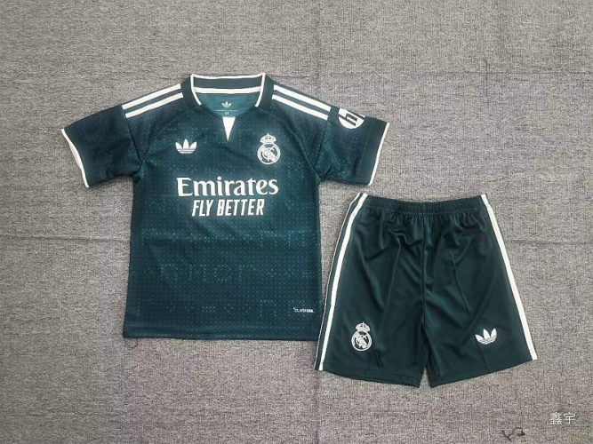 26-27 Real Madrid Away Kids Cheap Soccer Jerseys And Shorts 
