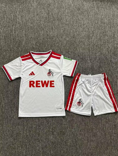 26-27 Koln Home Kids Cheap Soccer Jerseys and shorts